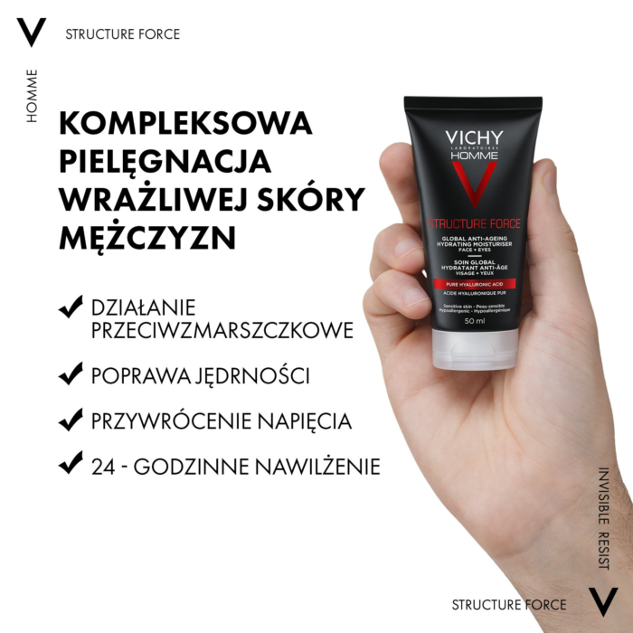 Vichy Homme Structure Force Krem przeciwzmarszczkowy dla mężczyzn