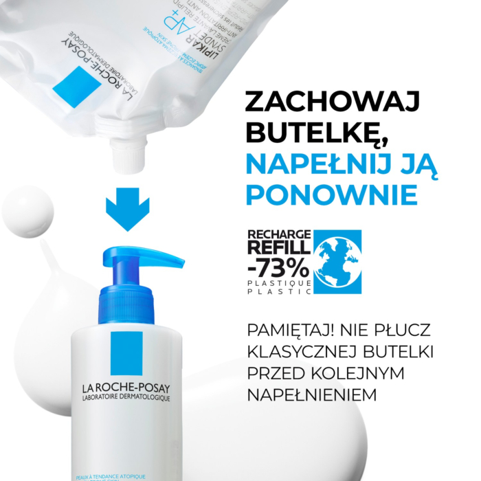 La Roche-Posay Lipikar Syndet AP+ Kremowy żel myjący Refill, 400 ml