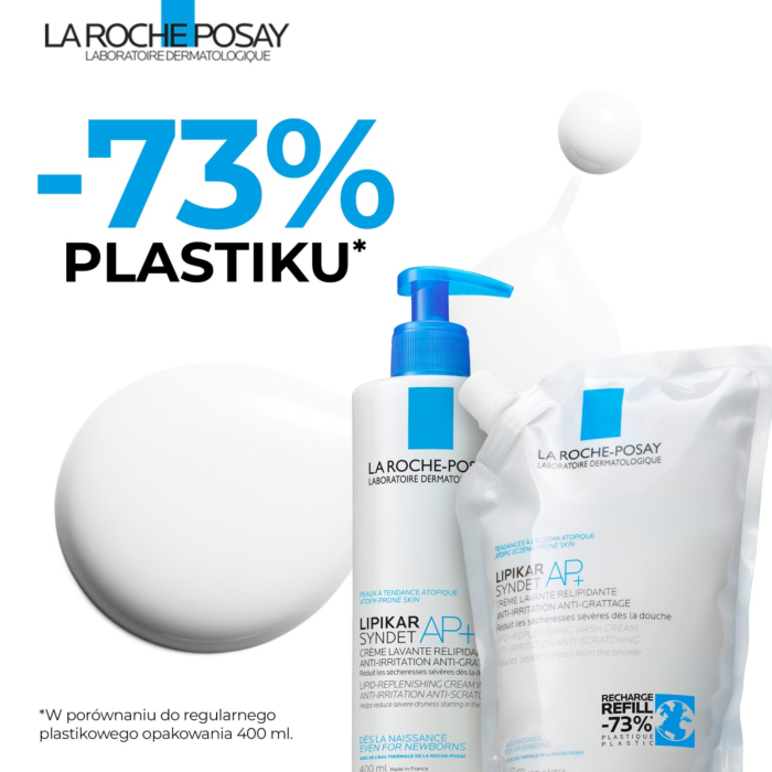 La Roche-Posay Lipikar Syndet AP+ Kremowy żel myjący Refill, 400 ml