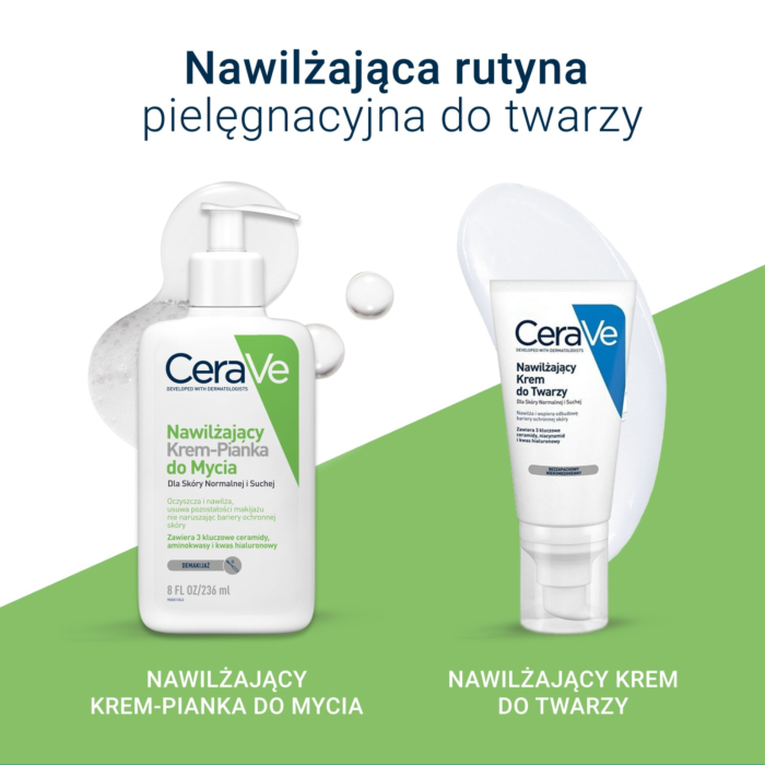 CeraVe Nawilżający krem-pianka do mycia do skóry normalnej i suchej 236 ml