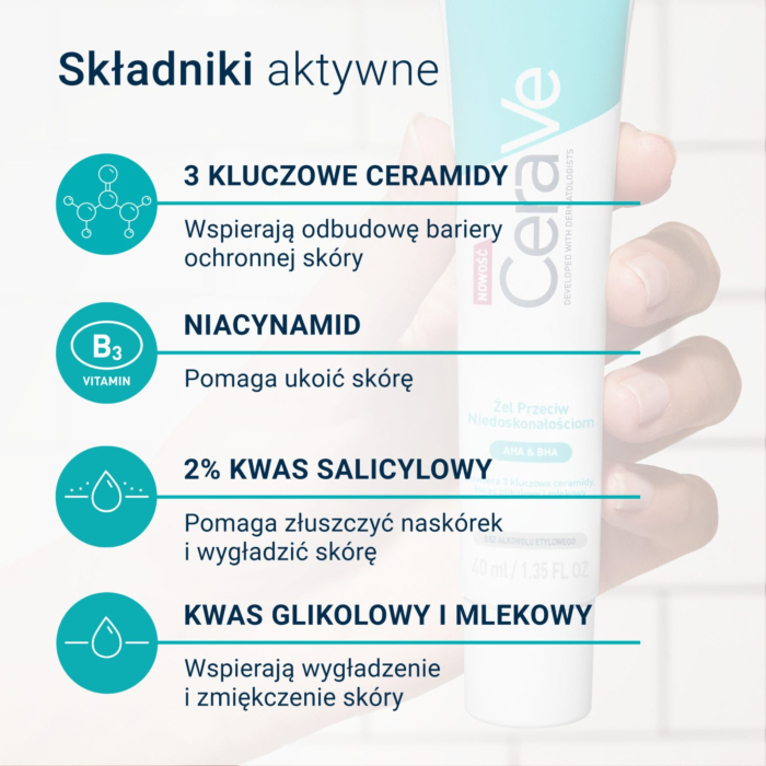 CeraVe Żel przeciw niedoskonałościom dla skóry tłustej i skłonnej do trądziku 