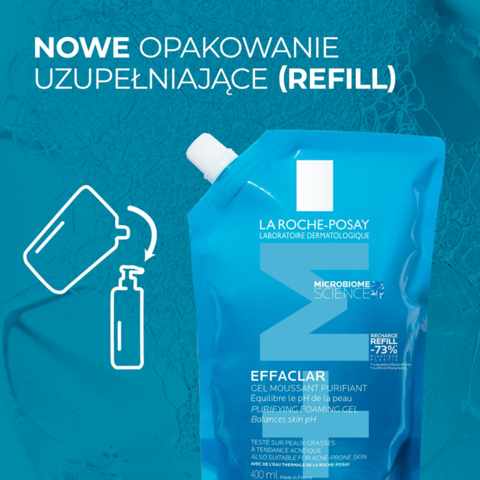 La Roche-Posay Effaclar Żel do mycia twarzy Refill, 400 ml