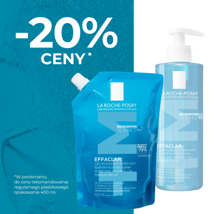 La Roche-Posay Effaclar Żel do mycia twarzy Refill, 400 ml