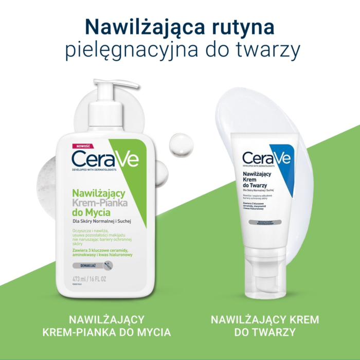 CeraVe Nawilżający krem-pianka do mycia do skóry normalnej i suchej 473 ml