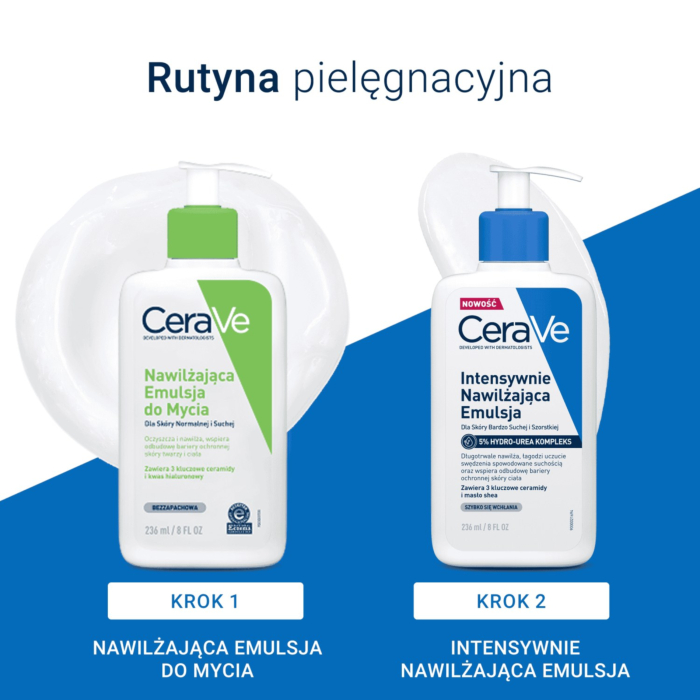CeraVe Intensywnie nawilżająca emulsja do ciała dla skóry bardzo suchej i szorstkiej z 5% kompleksem Hydro-Urea