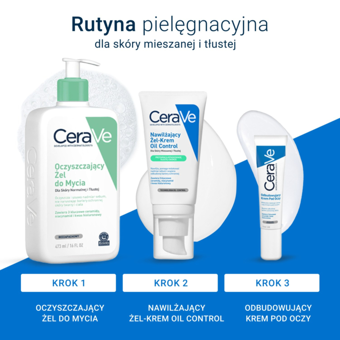 Cerave Nawilżający żel-krem Oil Control dla skóry mieszanej i tłustej