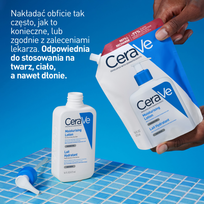 CeraVe Nawilżająca emulsja do twarzy i ciała Refill, 473 ml