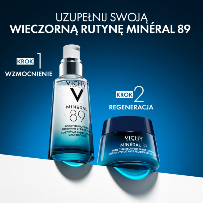 Vichy Mineral 89 Nawilżająco-regenerujący krem na noc z melatoniną