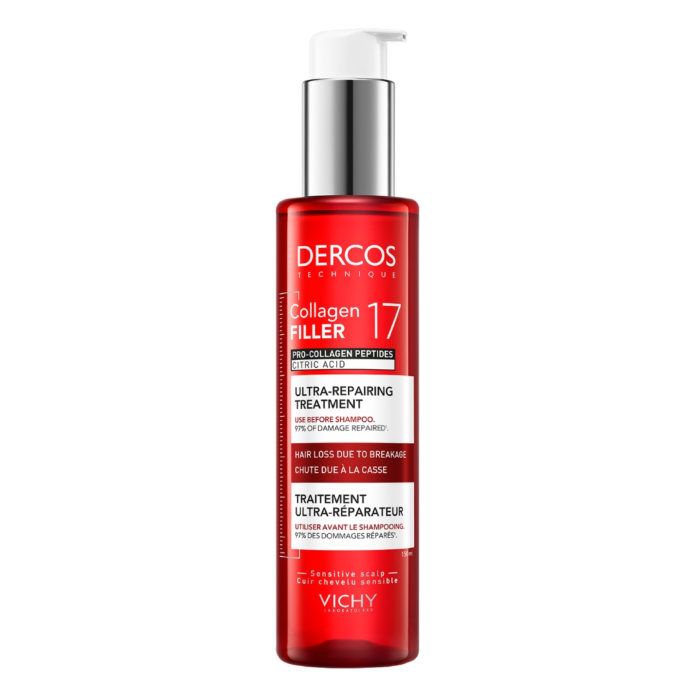 Vichy Dercos Collagen 17 Filler Ultraregenerująca kuracja przed szamponem 