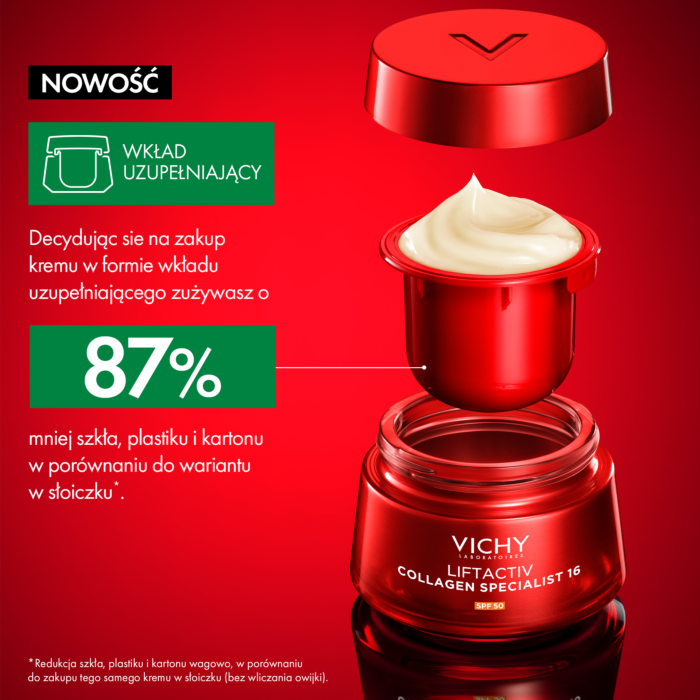 Vichy Liftactiv Collagen 16 Krem do twarzy SPF50 Refill, 50 ml
