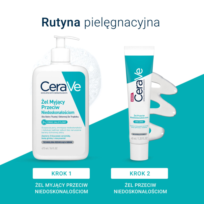 Cerave Żel myjący przeciw niedoskonałościom, 473ml
