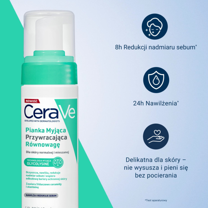 Cerave Pianka myjąca przywracająca równowagę skórze 