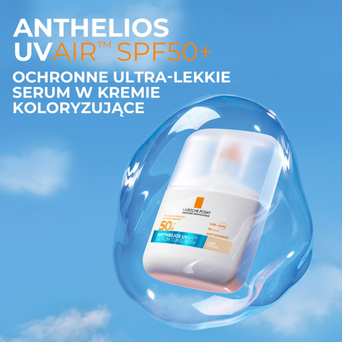 La Roche-Posay Anthelios UVAir™ Ultralekkie koloryzujące serum w kremie SPF 50+