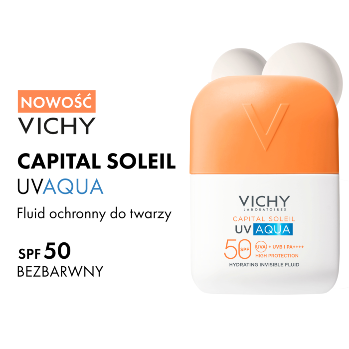Vichy Capital Soleil UV-Aqua Nawilżający fluid SPF50, Niewidzialny