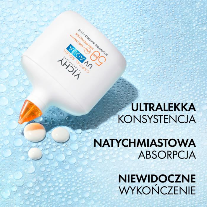 Vichy Capital Soleil UV-Aqua Nawilżający fluid SPF50, Niewidzialny