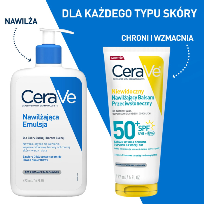 CeraVe Nawilżający balsam przeciwsłoneczny SPF 50+, 177 ml