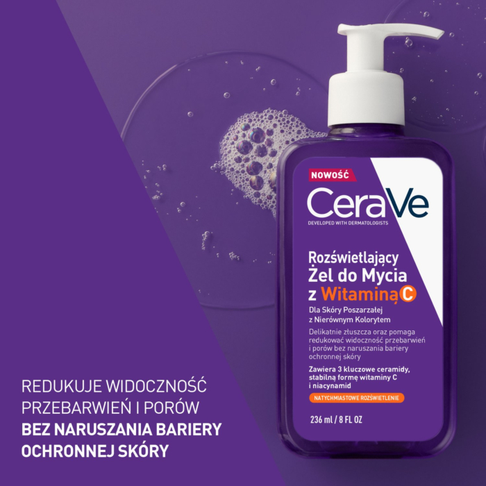Cerave Rozświetlający żel do mycia z witaminą C, 236 ml