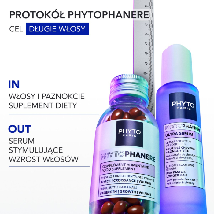 Phyto Phytophanere Duo, Suplement diety wzmacniający włosy i paznokcie, Kapsułki
