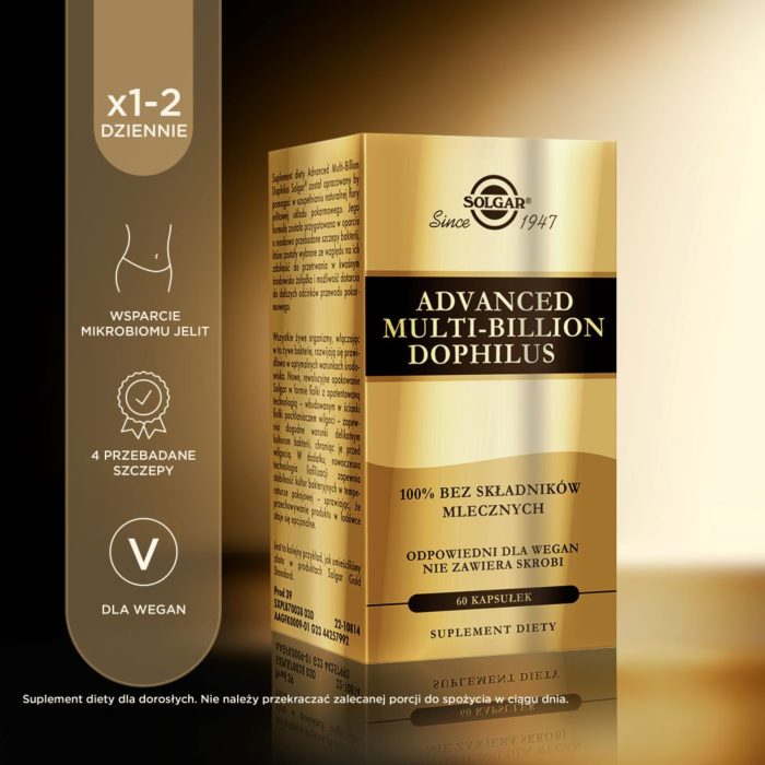 Solgar Advanced Multi-Billion Dophilus Probiotyk Kapsułki, 60 szt.