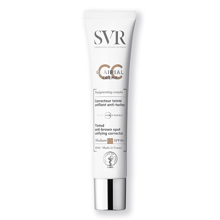 SVR Clairial CC SPF50+ Medium, Krem koloryzujący na przebarwienia 