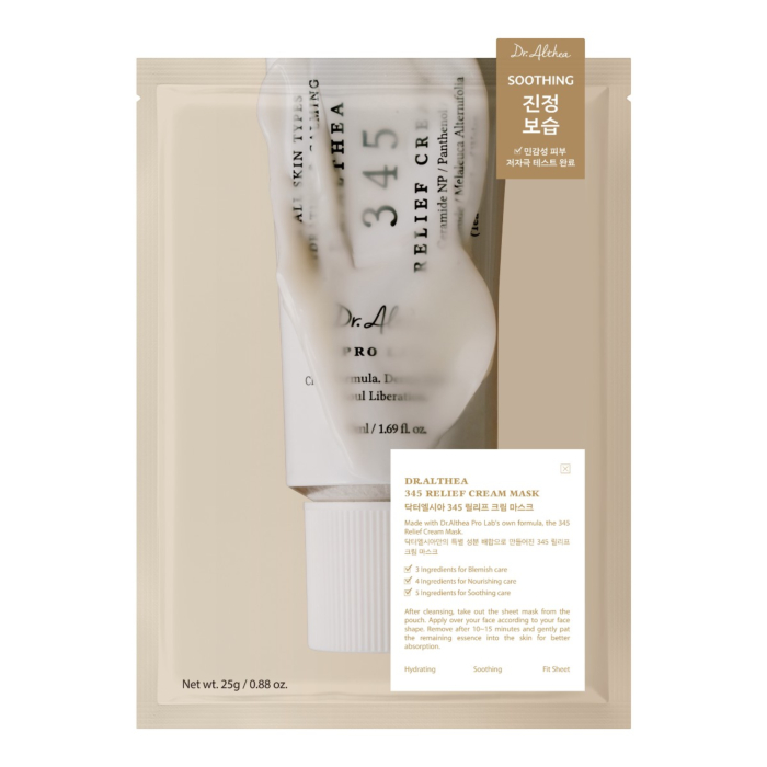 Dr. Althea 345 Relief Cream Mask Regenerująca maska w płachcie, 25 g