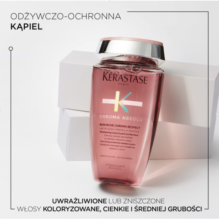 Kérastase Chroma Absolu Wzbogacona kąpiel do włosów koloryzowanych, 250 ml