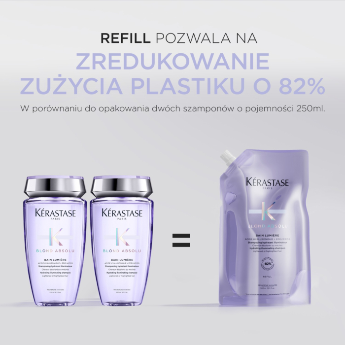 Kérastase Blond Absolu Lumière Kąpiel do włosów blond i z rozjaśnianymi pasemkami Refill, 500 ml