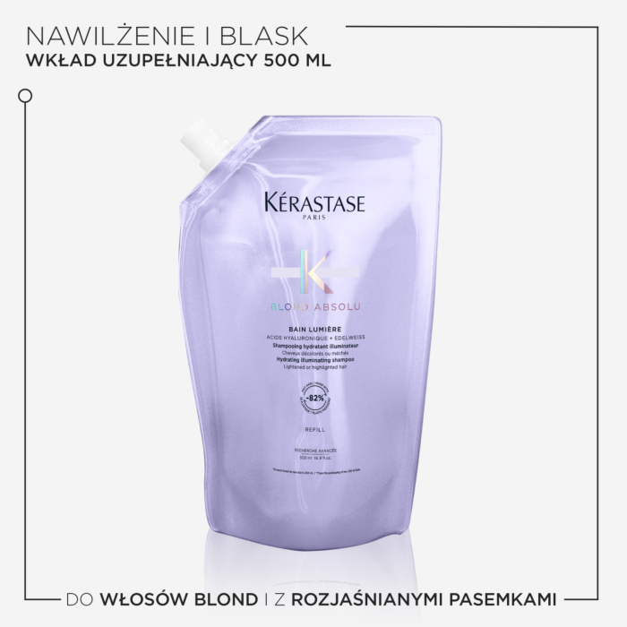 Kérastase Blond Absolu Lumière Kąpiel do włosów blond i z rozjaśnianymi pasemkami Refill, 500 ml