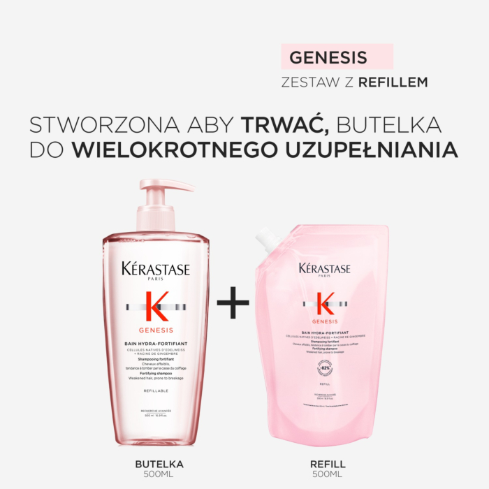 Kérastase Genesis Kąpiel nawilżająco-wzmacniająca Refill, 500 ml