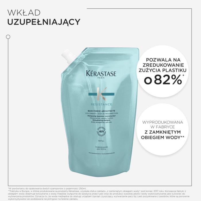 Kérastase Résistance Force Architecte Kąpiel do włosów zniszczonych Refill, 500 ml