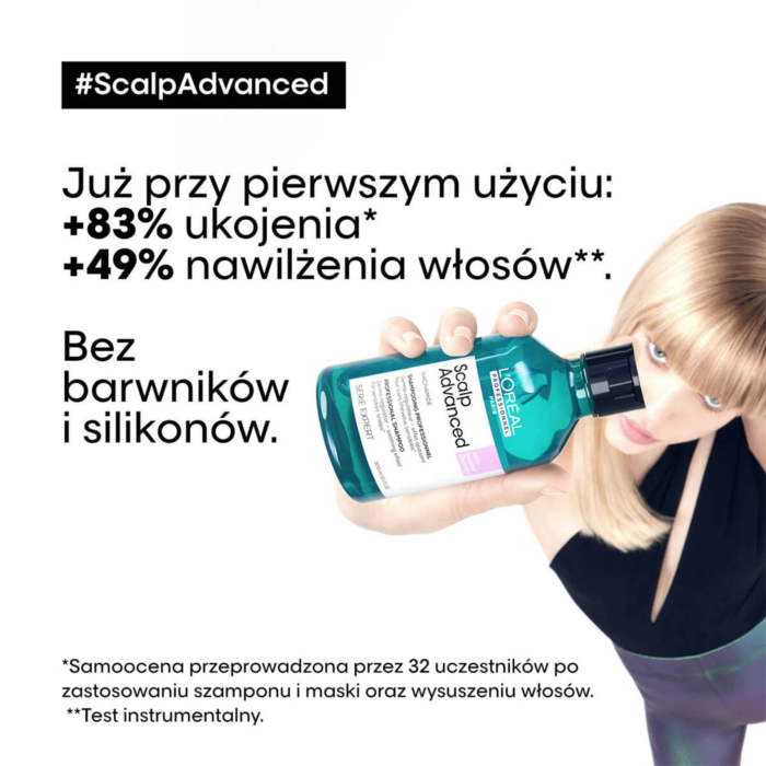 L’Oréal Professionnel SE Scalp Advanced Szampon kojący do wrażliwej skóry głowy, 300 ml