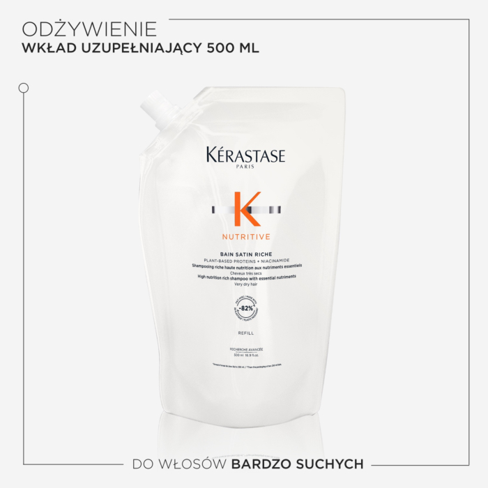 Kérastase Nutritive Wzbogacona kąpiel odżywcza do włosów bardzo suchych Refill, 500 ml