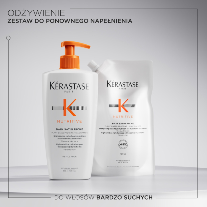 Kérastase Nutritive Wzbogacona kąpiel odżywcza do włosów bardzo suchych Refill, 500 ml