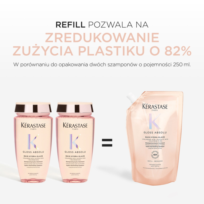 Kérastase Gloss Absolu Bain Kąpiel do puszących się włosów Refill, 500 ml