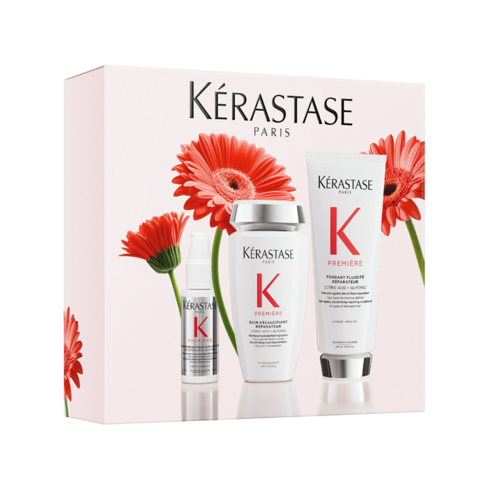 Kerastase Premiere Zestaw: kąpiel dekalcyfikująca + koncentrat dekalcyfikujący + odżywka odbudowująca