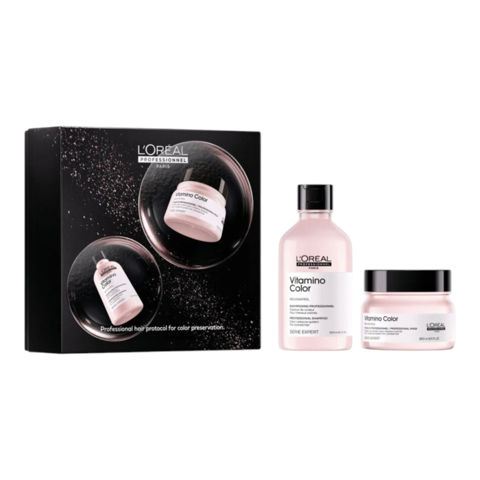 L’Oréal Professionnel Vitamino Color Zestaw prezentowy: Szampon 300 ml + Maska 250 ml