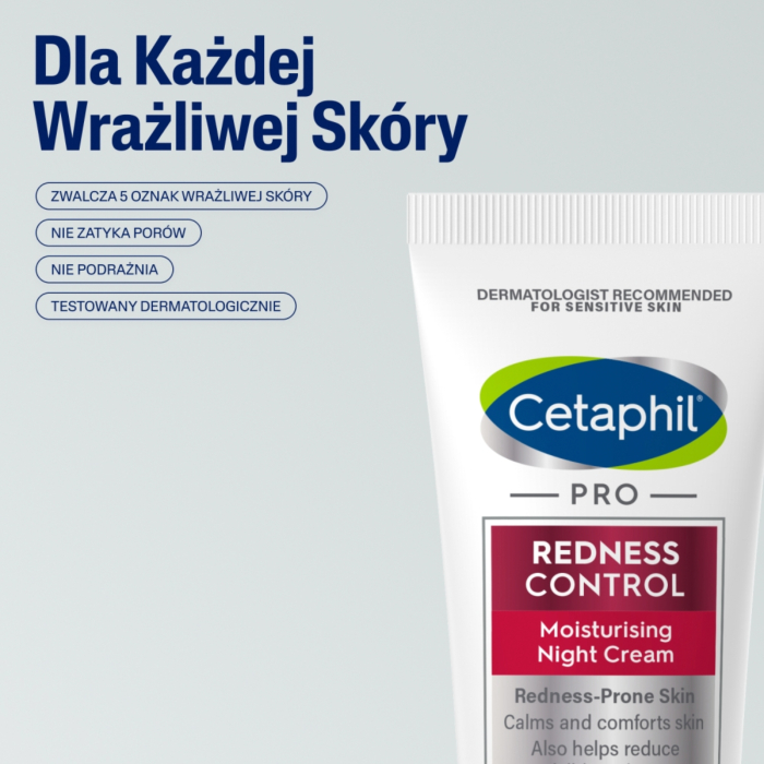 Cetaphil PRO Redness Control Krem nawilżający na noc