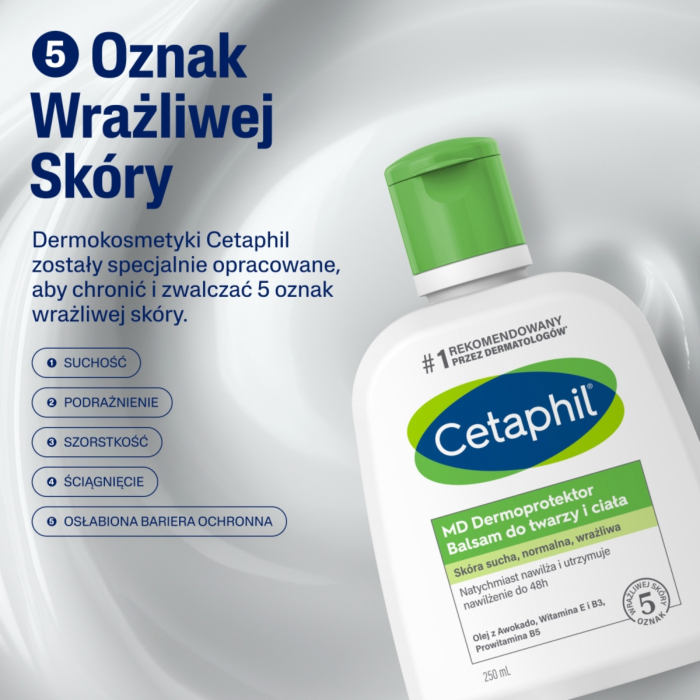 Cetaphil MD Dermoprotektor Balsam nawilżający do twarzy i ciała, 250ml