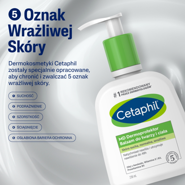 Cetaphil MD Dermoprotektor Balsam nawilżający do twarzy i ciała, 236 ml