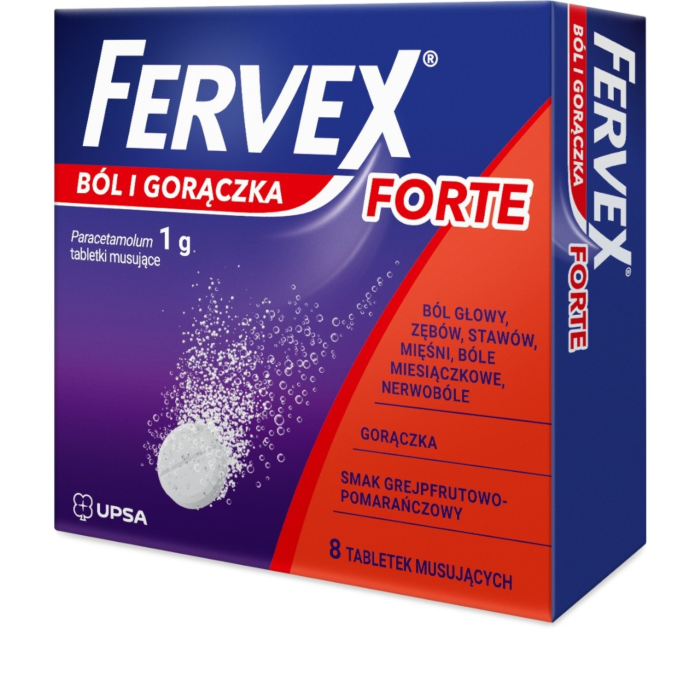 Fervex Ból i Gorączka Forte 1000 mg, tabletki 8 szt.