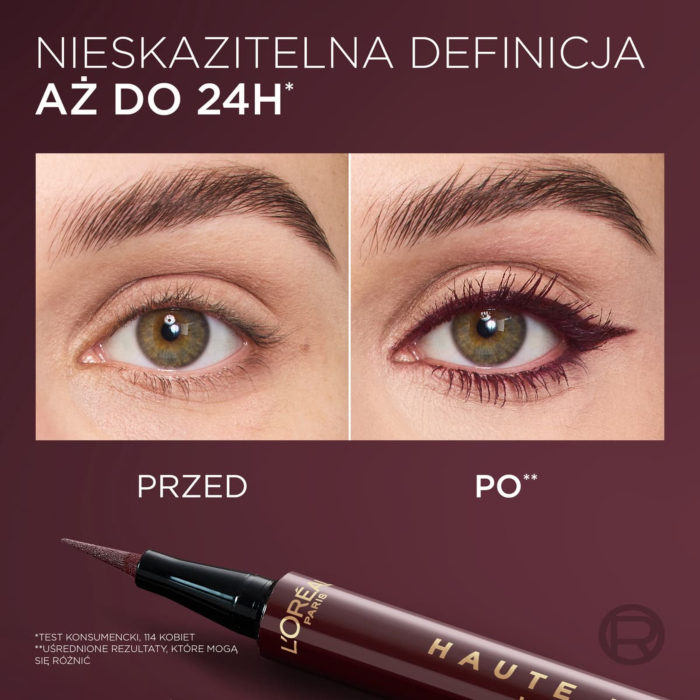 L'Oreal Haute Precision Eyeliner w płynie, Bordeaux Cashmere 