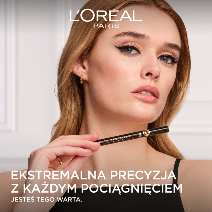 L'Oreal Haute Precision Eyeliner w płynie, Noir Silk