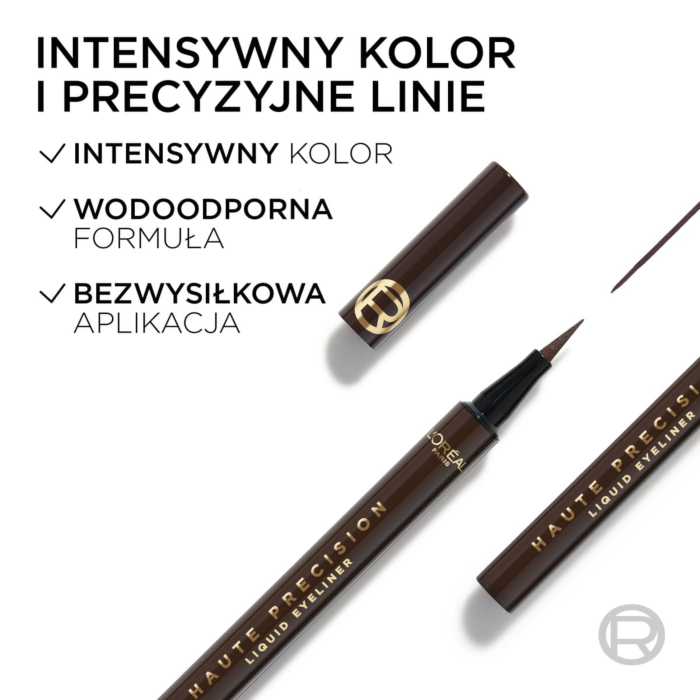 L'Oreal Haute Precision Eyeliner w płynie, Brun Leather