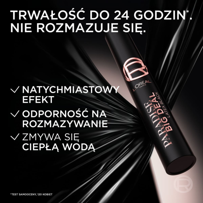 L'Oreal Paris Paradise Big Deal Latex Black Mascara Pogrubiający tusz do rzęs