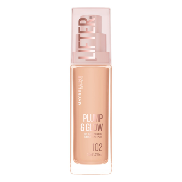 Maybelline Lifter Plump & Glow Podkład rozświetlający, 102
