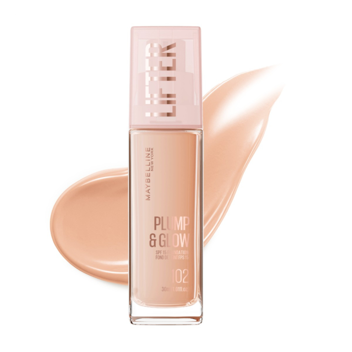 Maybelline Lifter Plump & Glow Podkład rozświetlający, 102
