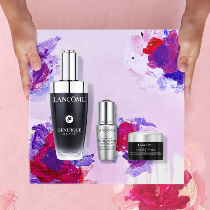 Lancôme Zestaw: Serum Génifique + Krem pod oczy Advanced Genifique + Serum pod oczy Yeux Light-Pearl