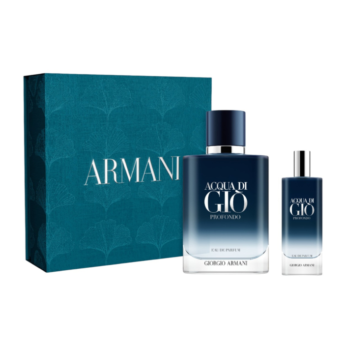 Giorgio Armani Acqua di Gio Profondo Zestaw: woda perfumowana + woda perfumowana travel size