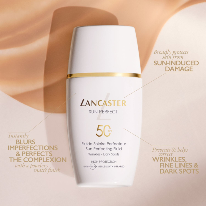 Lancaster Sun Perfect Sun Fluid udoskonalający anti-aging do twarzy SPF50