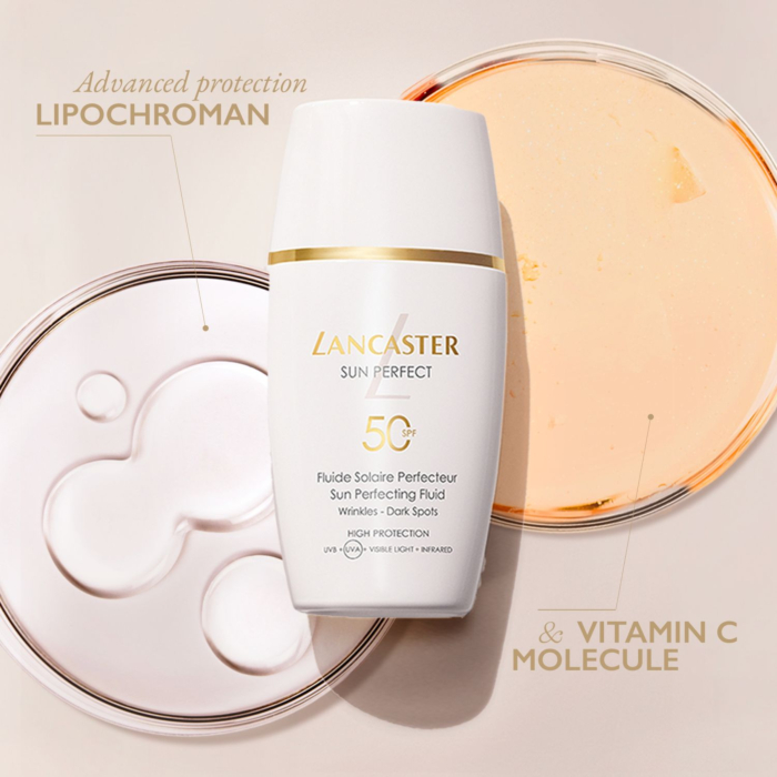 Lancaster Sun Perfect Sun Fluid udoskonalający anti-aging do twarzy SPF50
